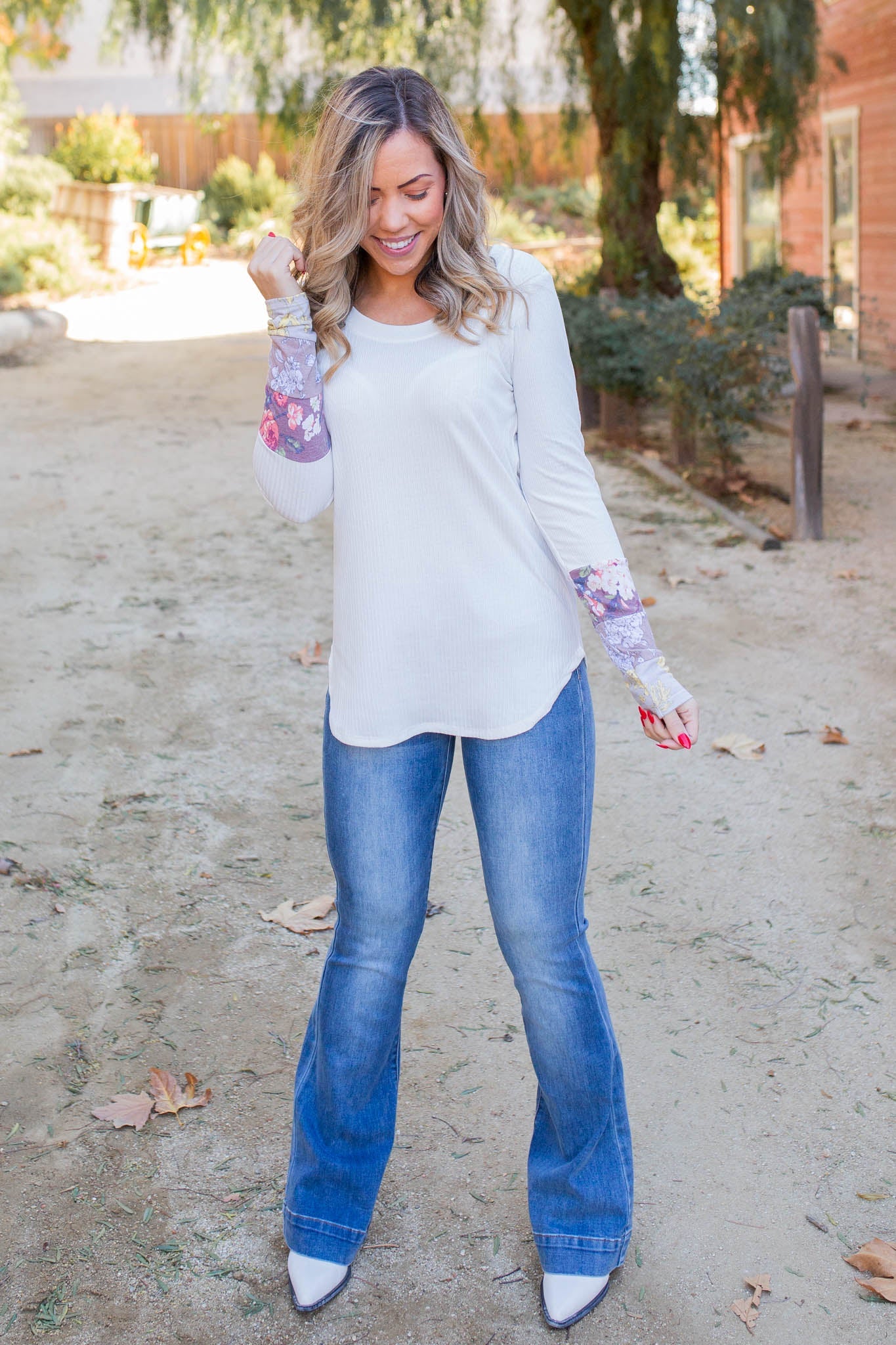 Pleasantly Abloom Long Sleeve Top