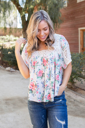 Simply Gorgeous Lace Trim Top