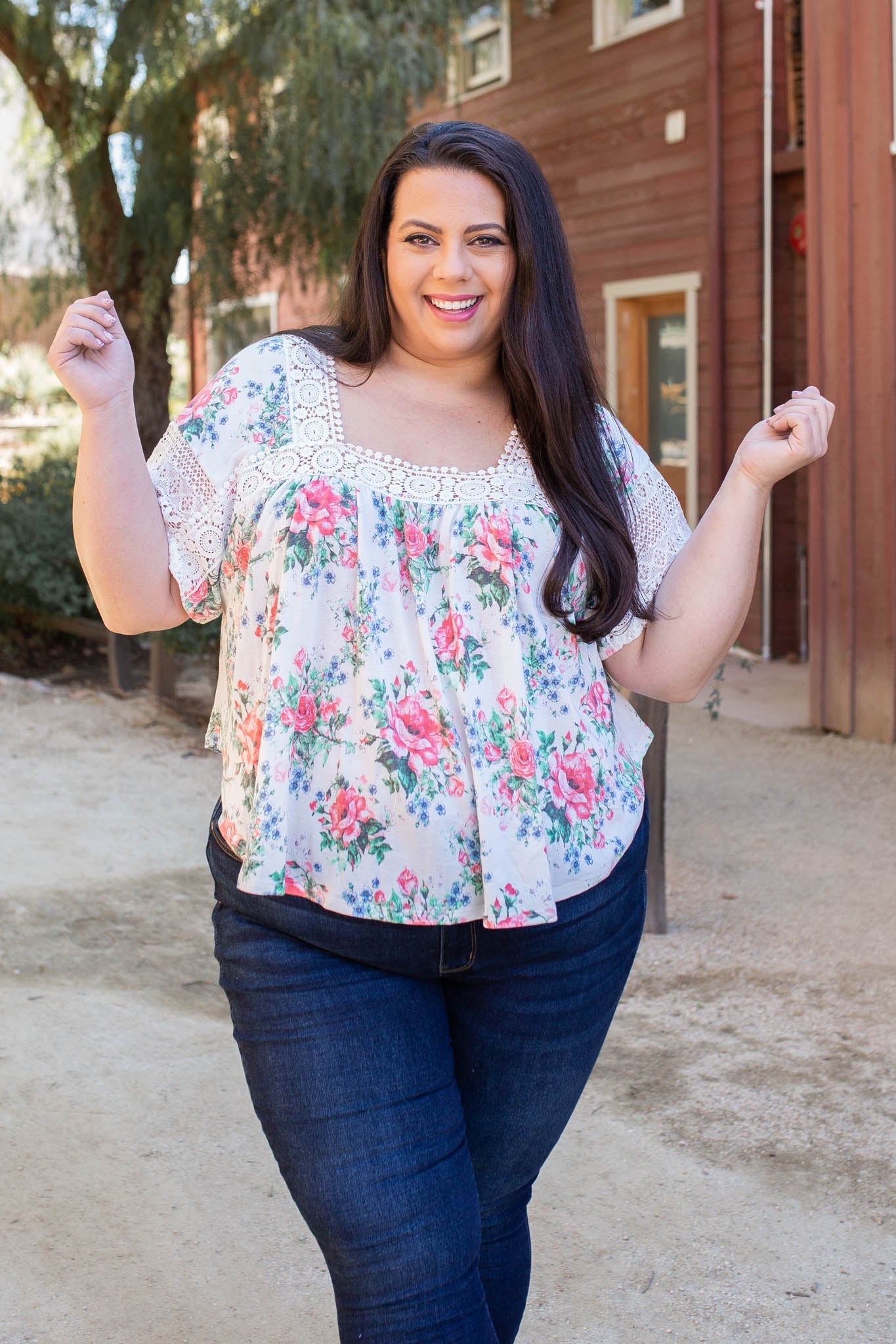 Simply Gorgeous Lace Trim Top