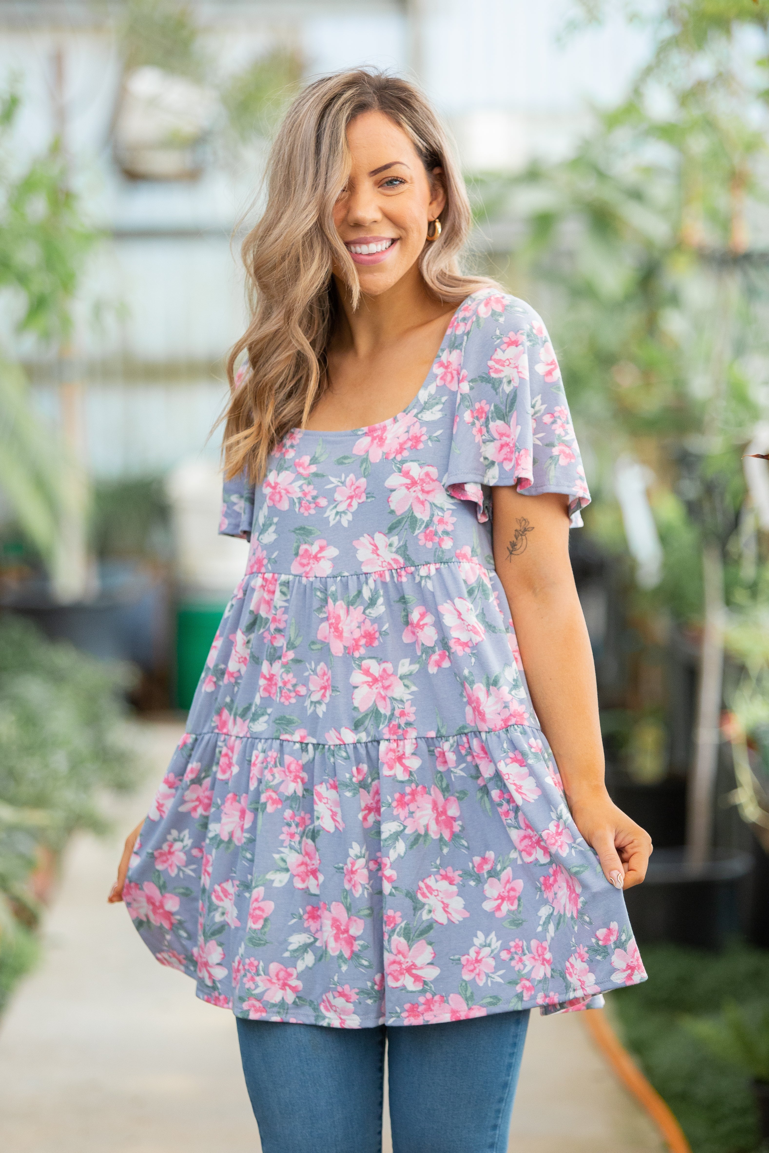 Floral Belle Tiered Swing Dress