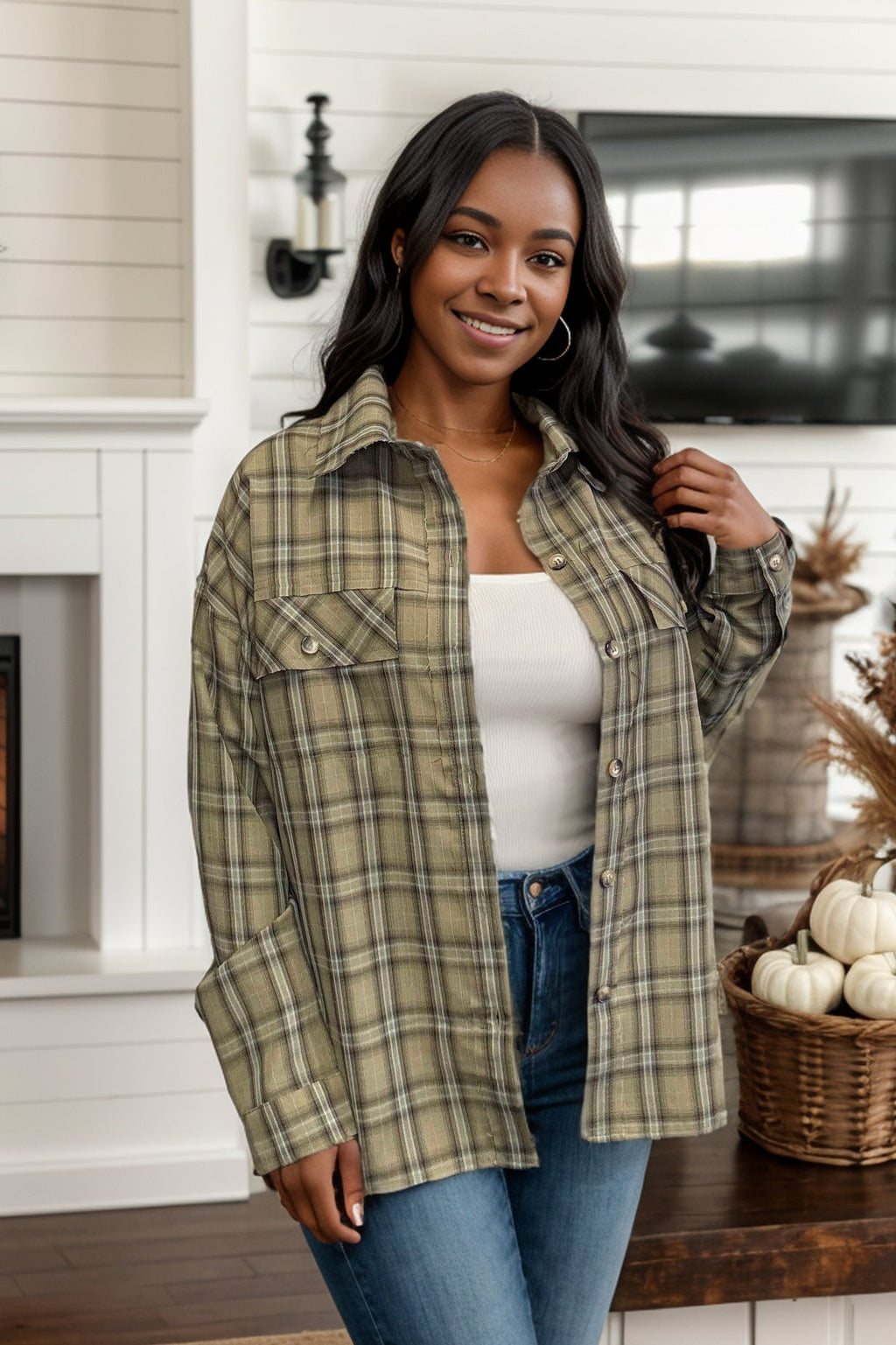 Faith In Fall Plaid - Button Down