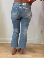 Metallic Seam Mid Rise Judy Blue Flare