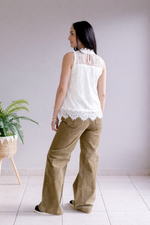 Spring Whispers Lace Top- White