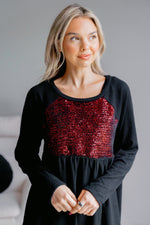 Frosted Berry Sequin Tunic