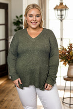 Olive Delight - Popcorn Sweater