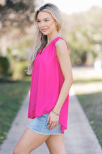 Pink Petals Sleeveless Top