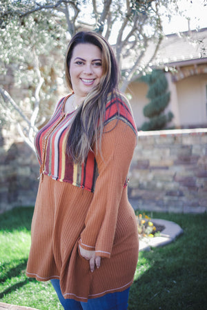 Orange Blossoming Bell Sleeve